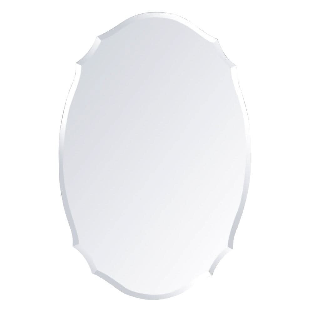60cm H Ellipse Wall Mounted Mirror with Beveled Edge