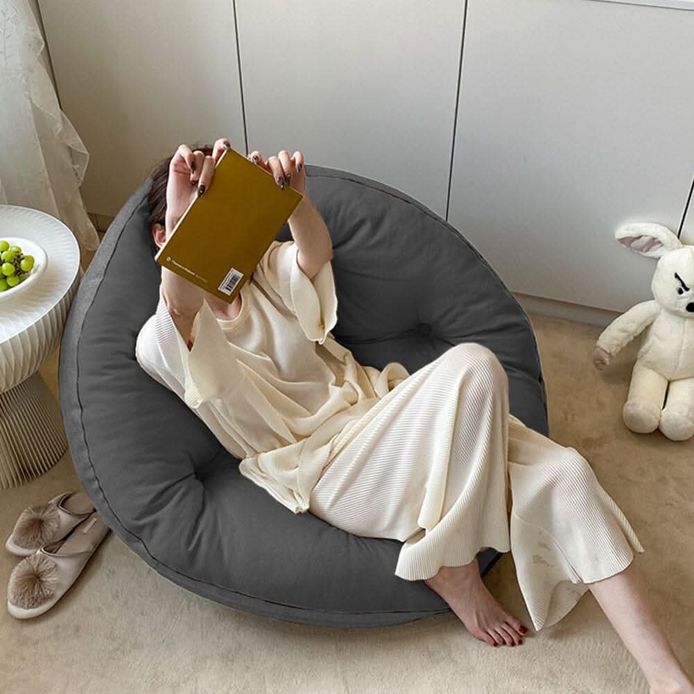 Hanging Chair Cushion – Full Grey Linen Cotton Seat Pad