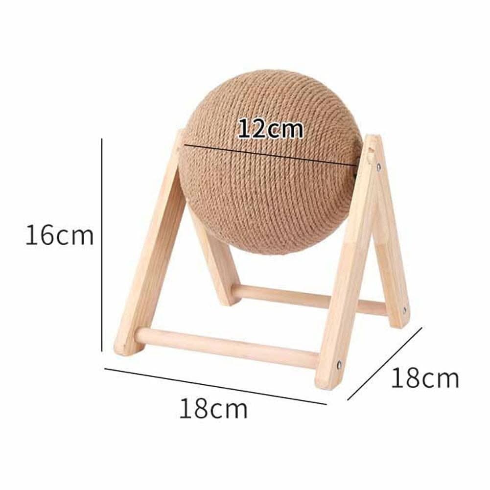 V-Shaped Wooden Cat Scratcher Ball: Fun and Functional Claw Care