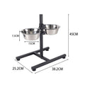 Adjustable Stainless Steel Elevated Dog Feeding Station