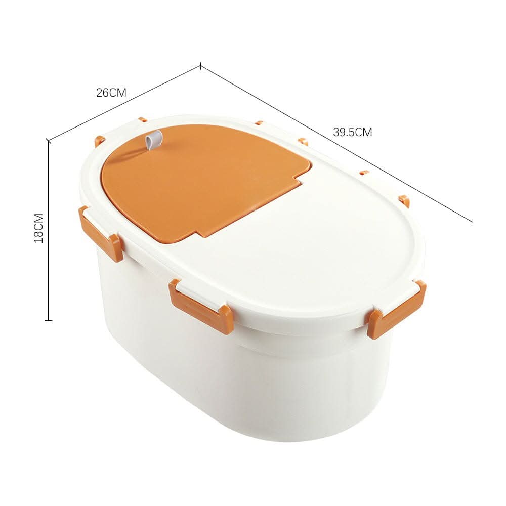 Airtight Flat-Top Pet Food Storage Bin for Dogs and Cats - 4-6kg Capacity