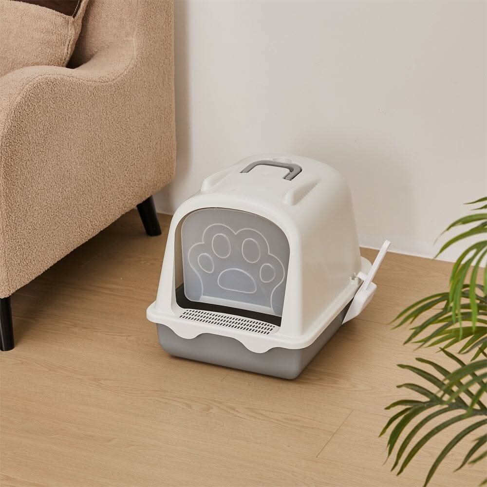 Large Enclosed Cat Litter Box: Odor Control and Spill Prevention