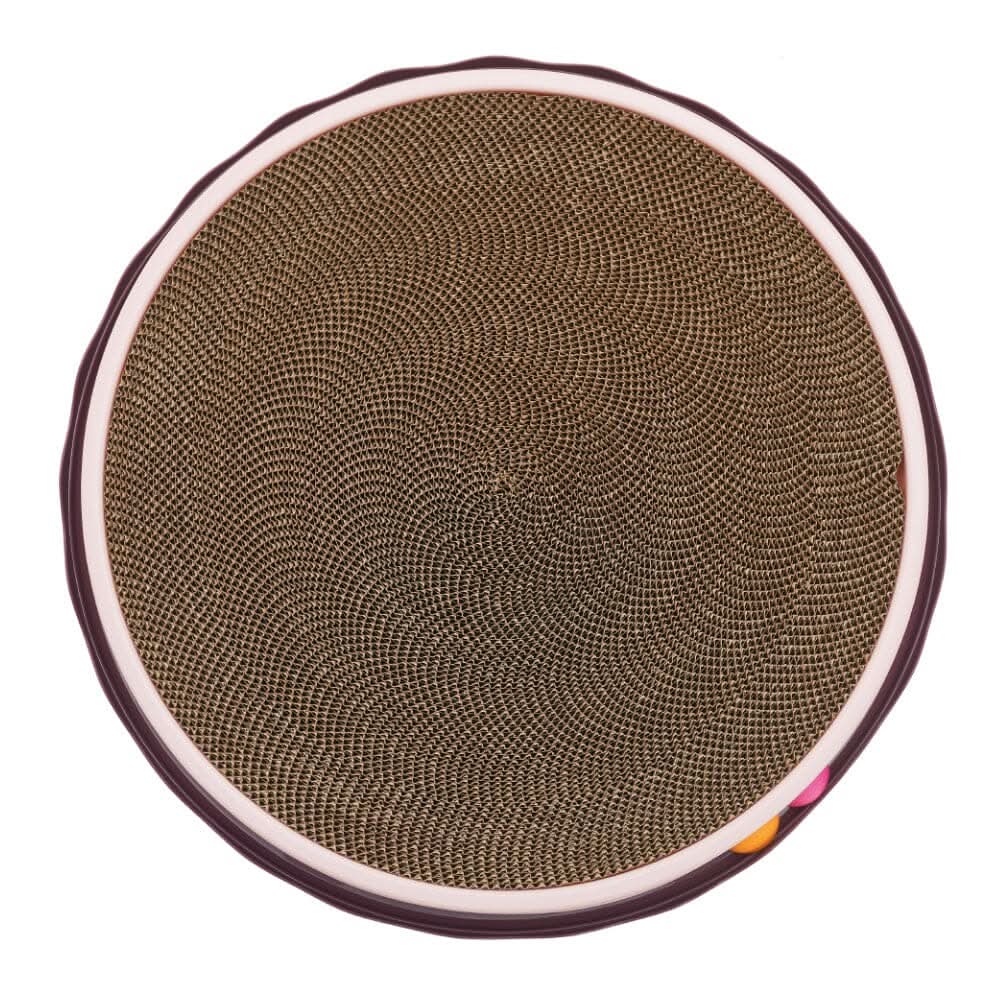 Circular Cat Scratching Board with Ball Toy