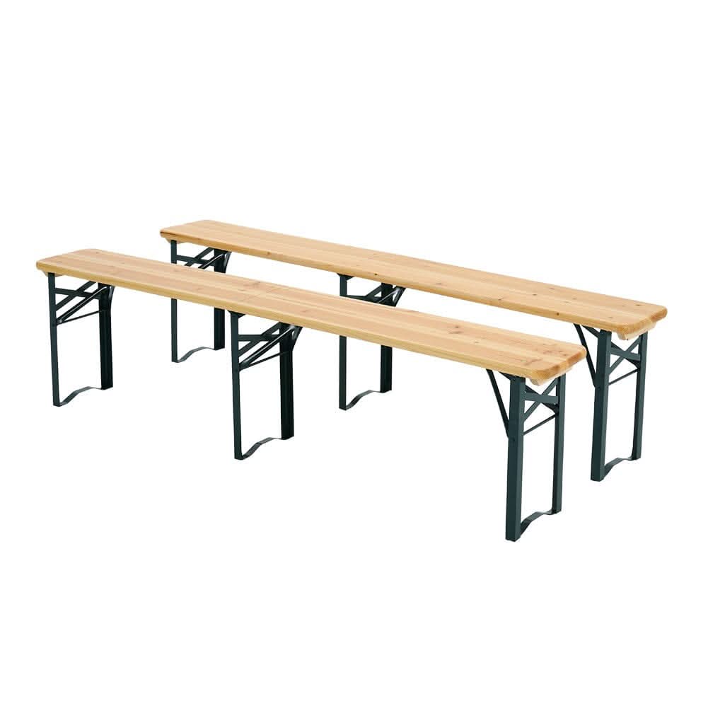 5.5ft L Folding Beer Table Chair Bench Set for Garden