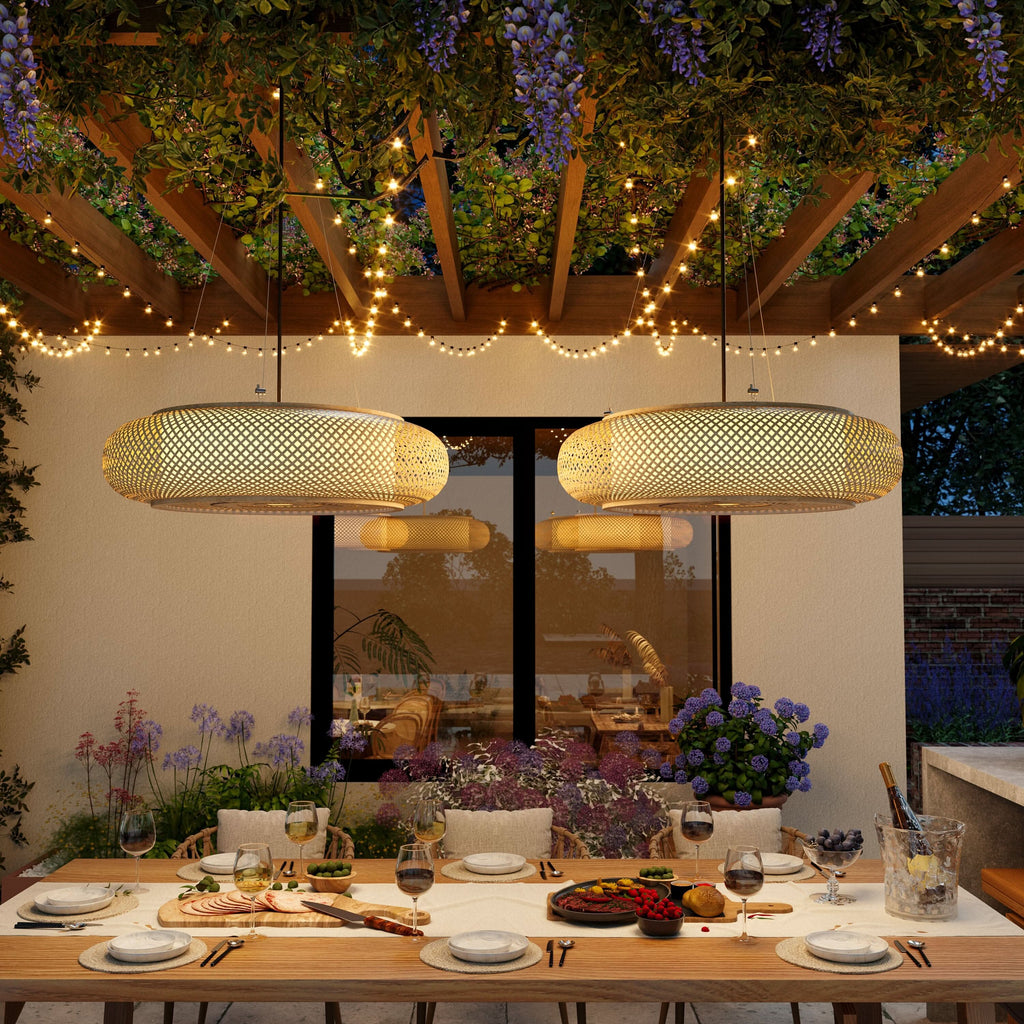 Lightsin Lutta-Natural Bamboo Pendant Light for Warm Ambiance Décor