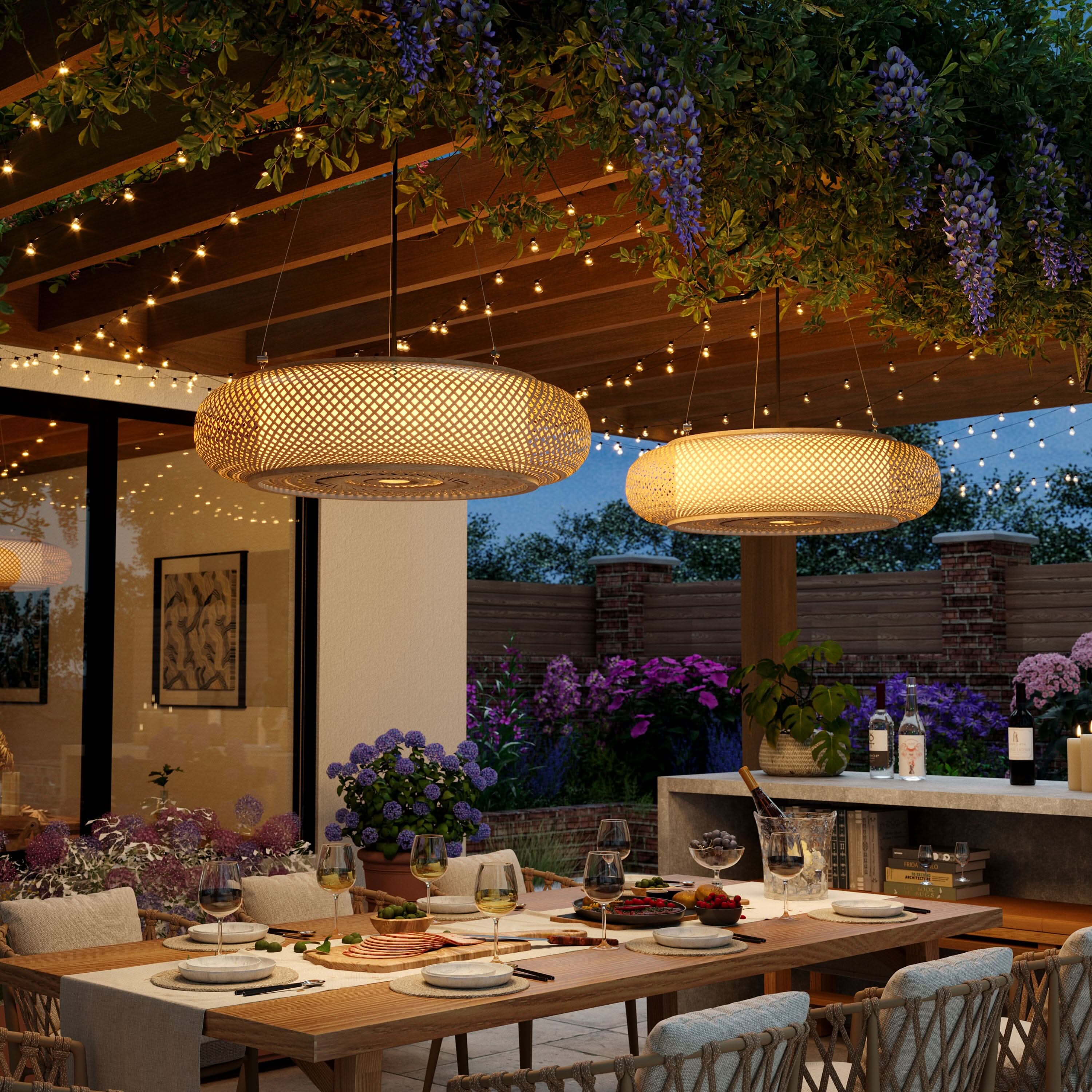 Lightsin Lutta-Natural Bamboo Pendant Light for Warm Ambiance Décor