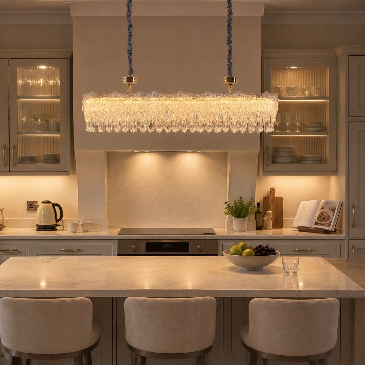 Lightsin Opulent Gold Chandelier Ceiling Light with Crystal Accents