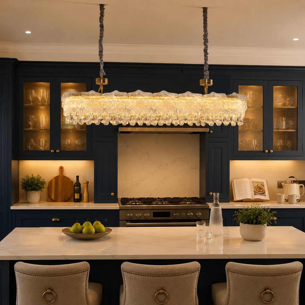 Lightsin Opulent Gold Chandelier Ceiling Light with Crystal Accents