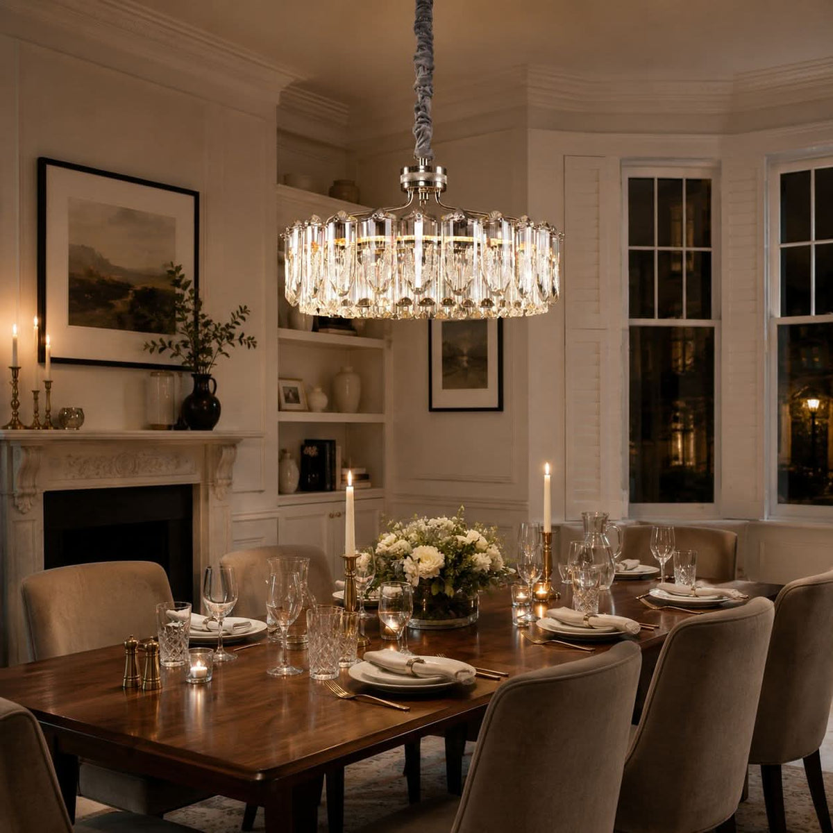 Lightsin Opulent Crystal Elegance Adjustable Pendant Light
