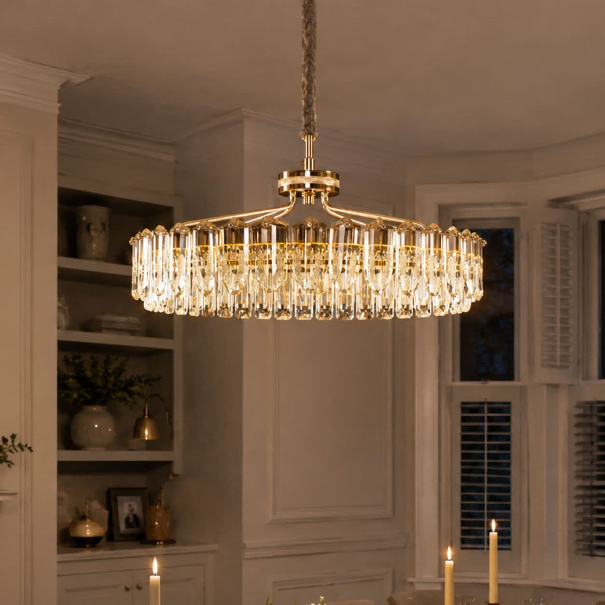 Lightsin Opulent Crystal Elegance Adjustable Pendant Light
