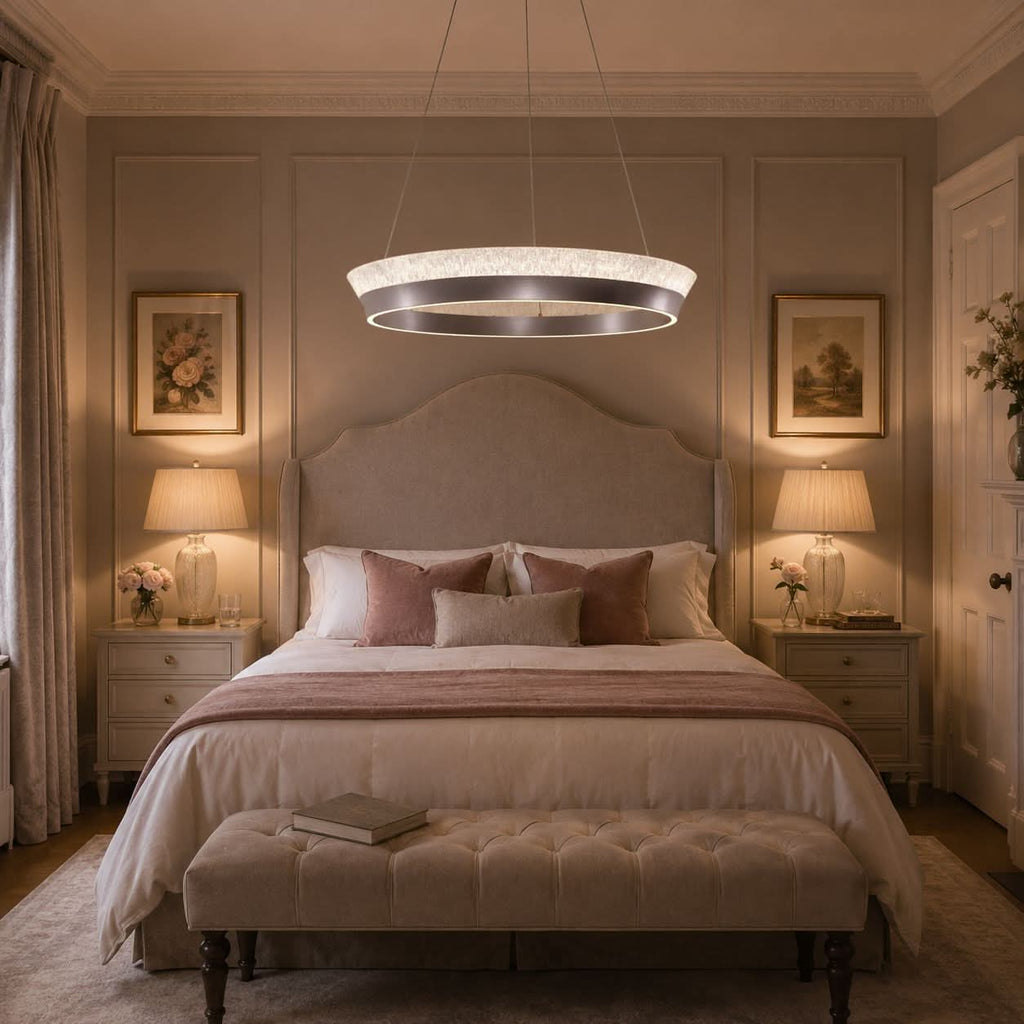 Lightsin Elegant Crystal Ring Chandelier Premium Pendant Light