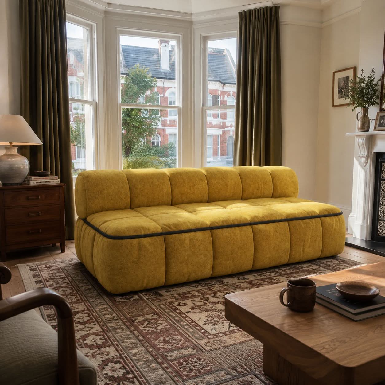 Convertible Sofa Bed with Sleeping Bag Style and Removable Cover