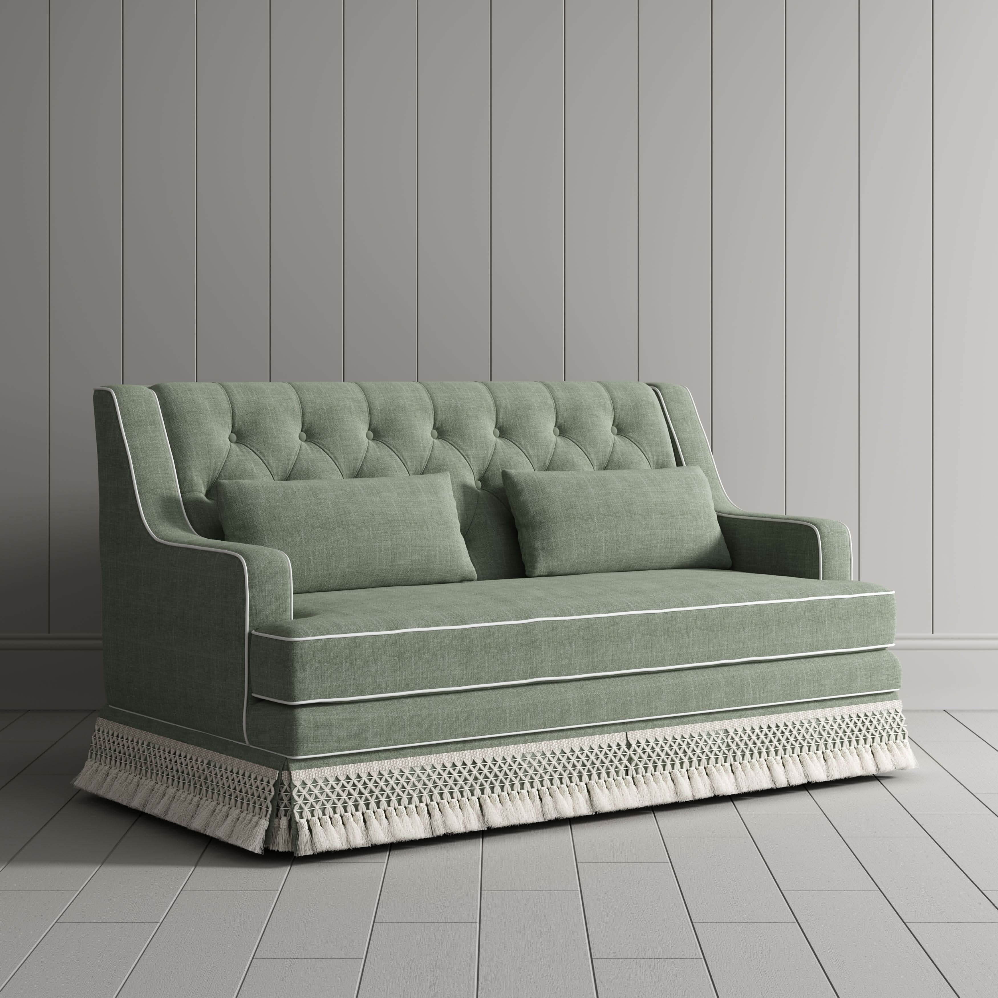 Cottonfy Fringe Skirt Sofa Velvet Linen Comfort Relaxed Living