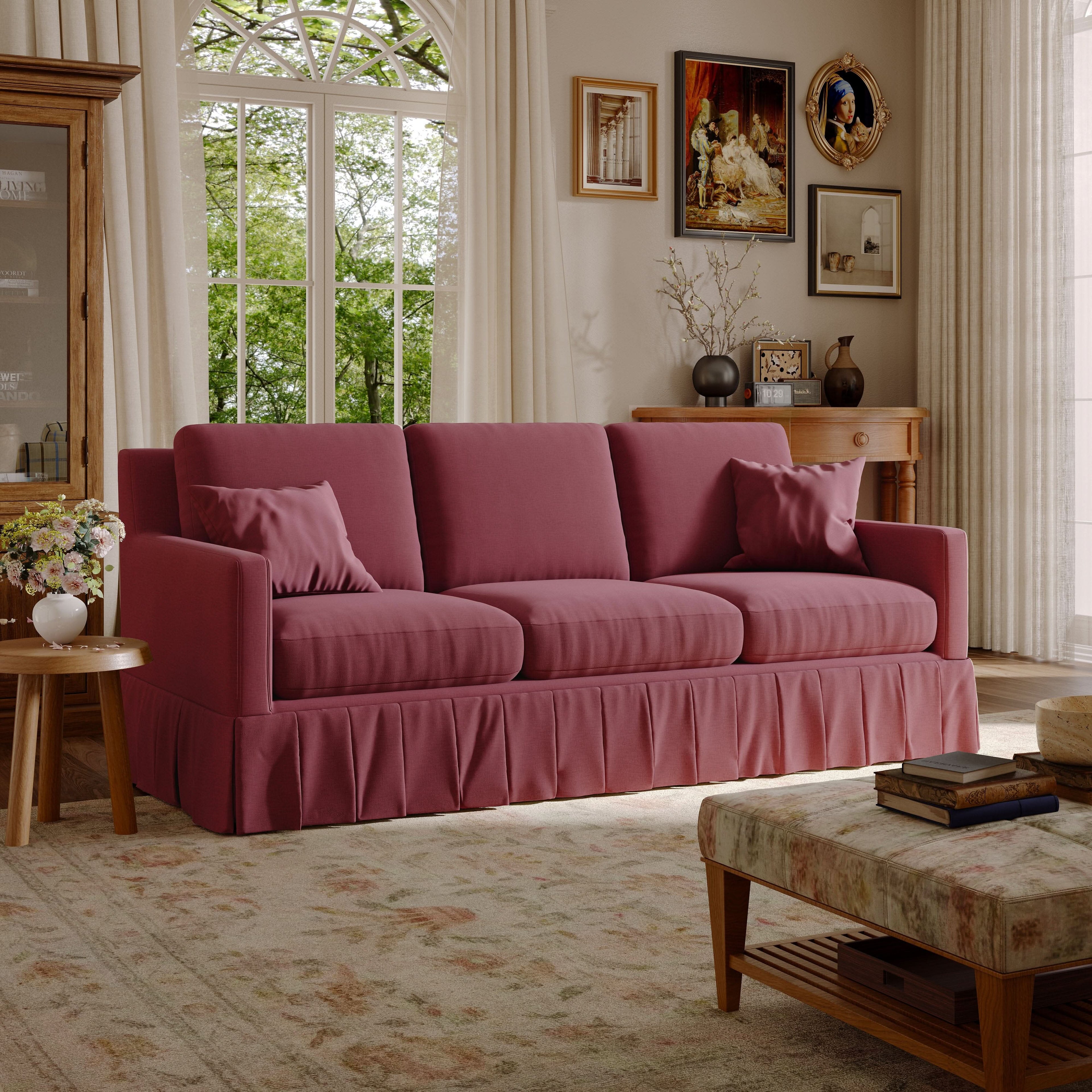 Cottonfy Minimalist Stylish Detachable Striped and Checkered Pattern Sofa