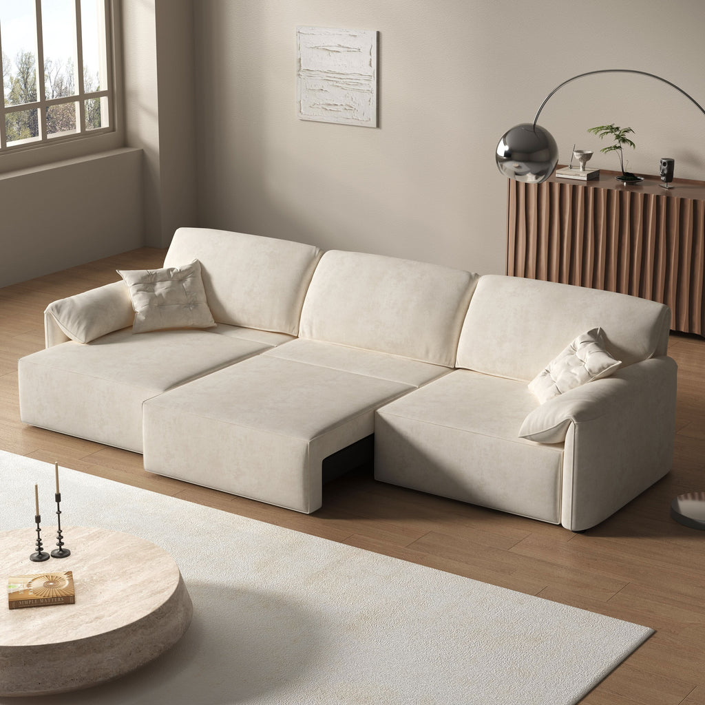 Cottonfy Convenient Remote Control Modular Chaise Sofa Bed