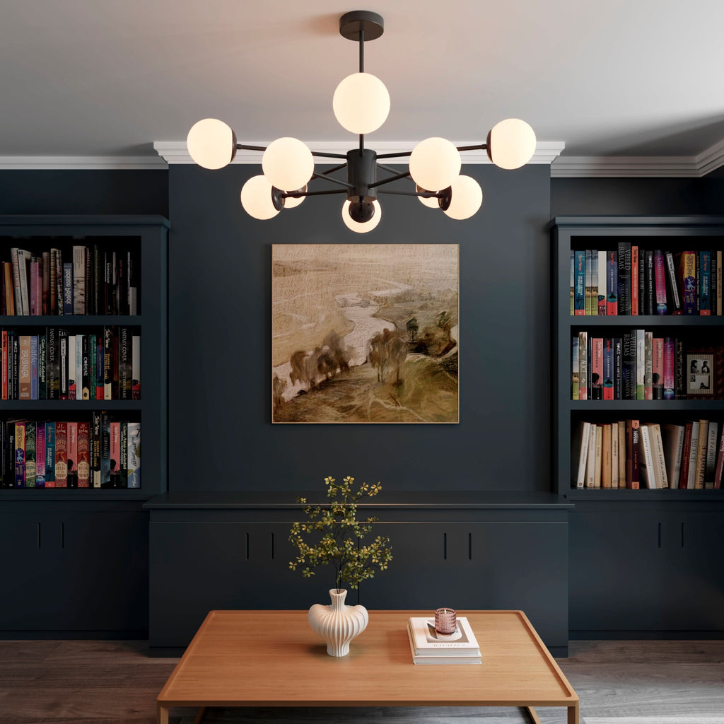 Lightsin Cumulus - Modern Metal Chandelier Tubular Design Chandelier with LED White Shade