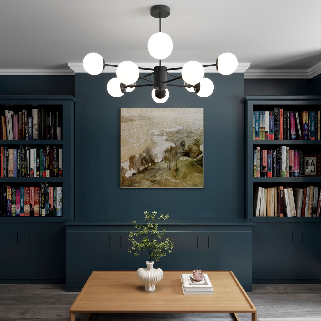 Lightsin Cumulus - Modern Metal Chandelier Tubular Design Chandelier with LED White Shade