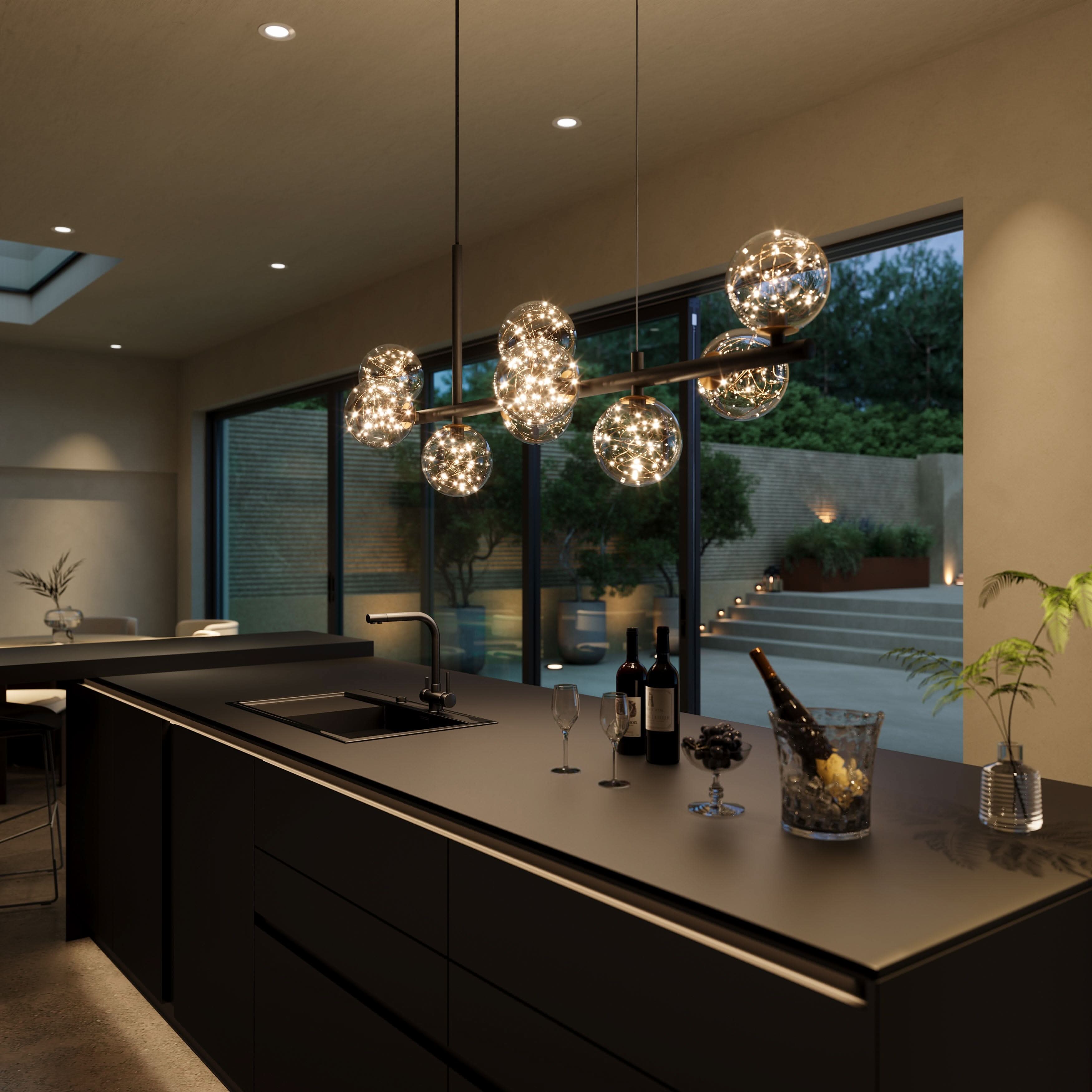 Lightsin Cumulus - Modern Metal Chandelier with LED Starry Sky Effect