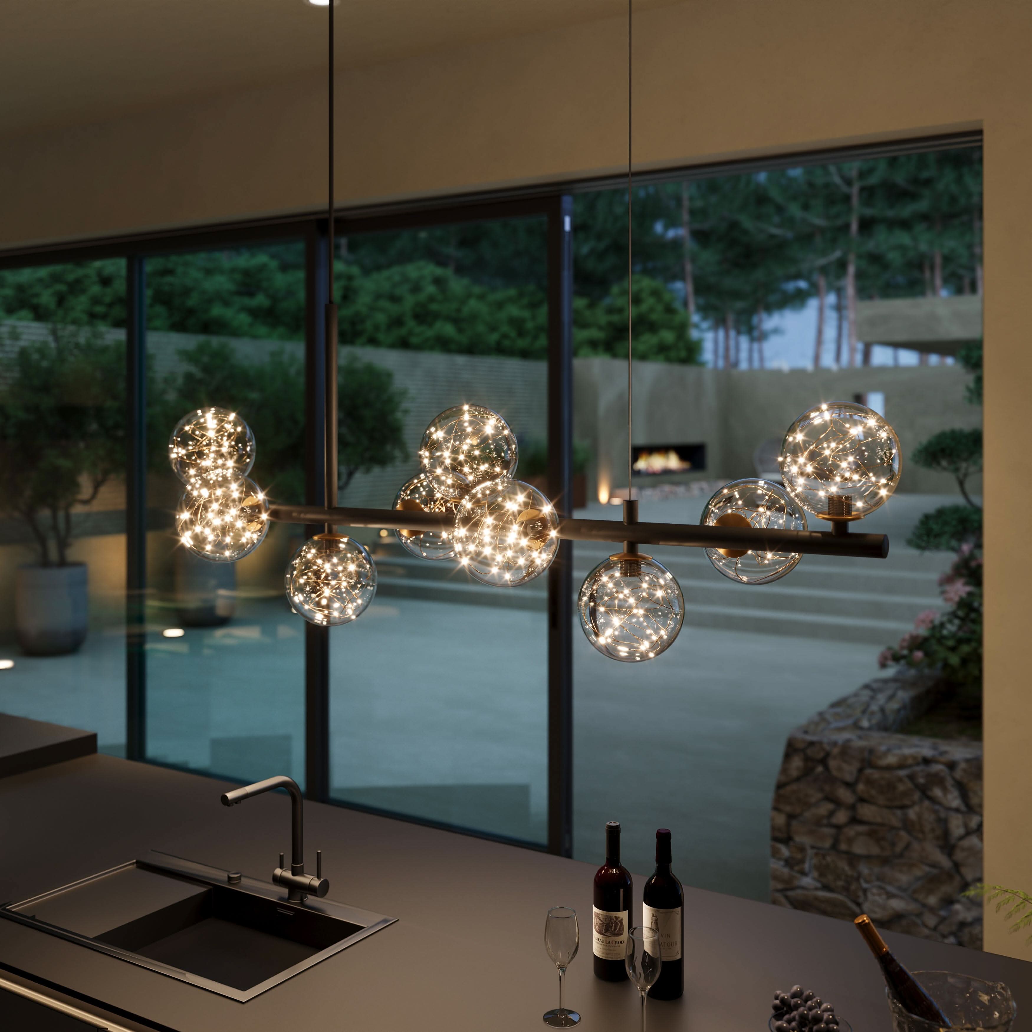 Lightsin Cumulus - Modern Metal Chandelier with LED Starry Sky Effect