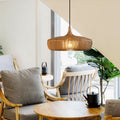 Lightsin Shadome Handcrafted Wooden Kitchen Pendant Light