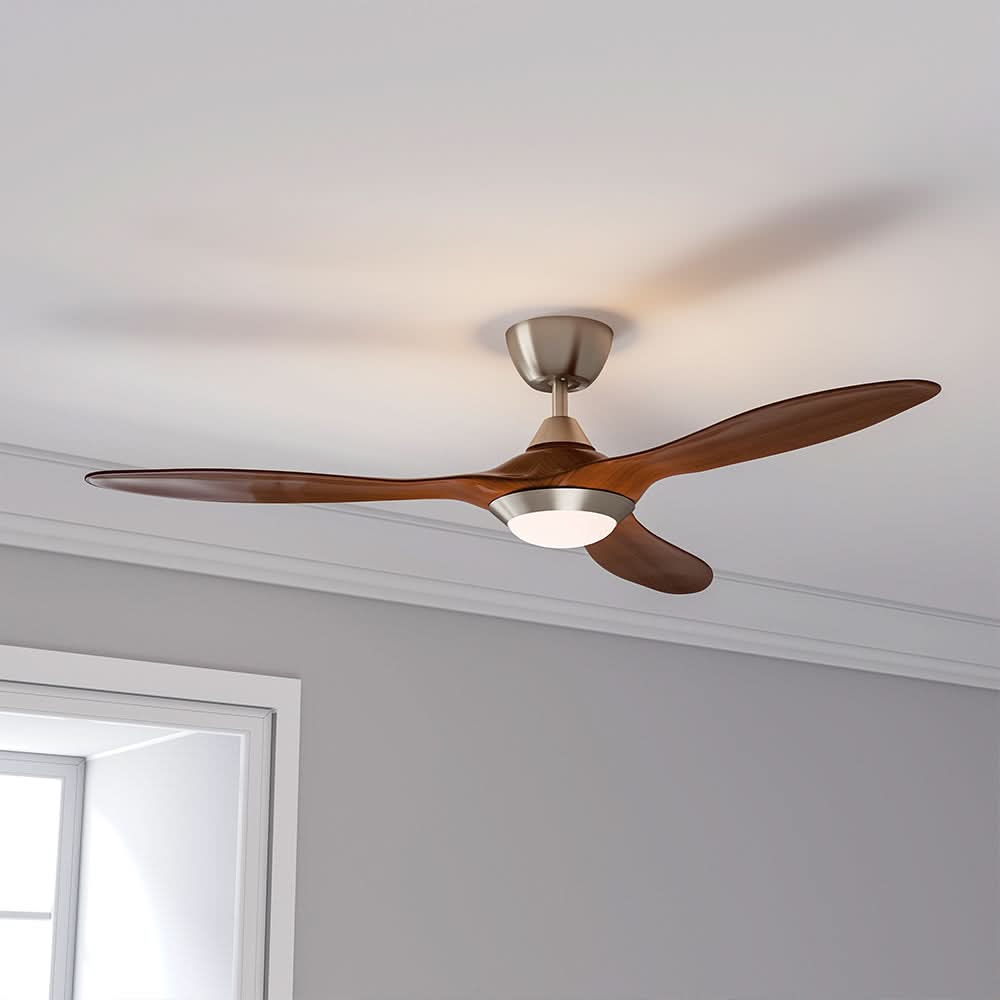 52 inch Reversible Ceiling Fan W/Light Remote Control 3/5 Blades 5 Speed Timer