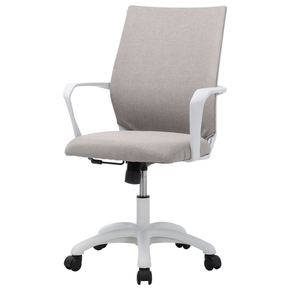 Khaki Fabric Swivel Chair Computer Ergonomic Office Chair
