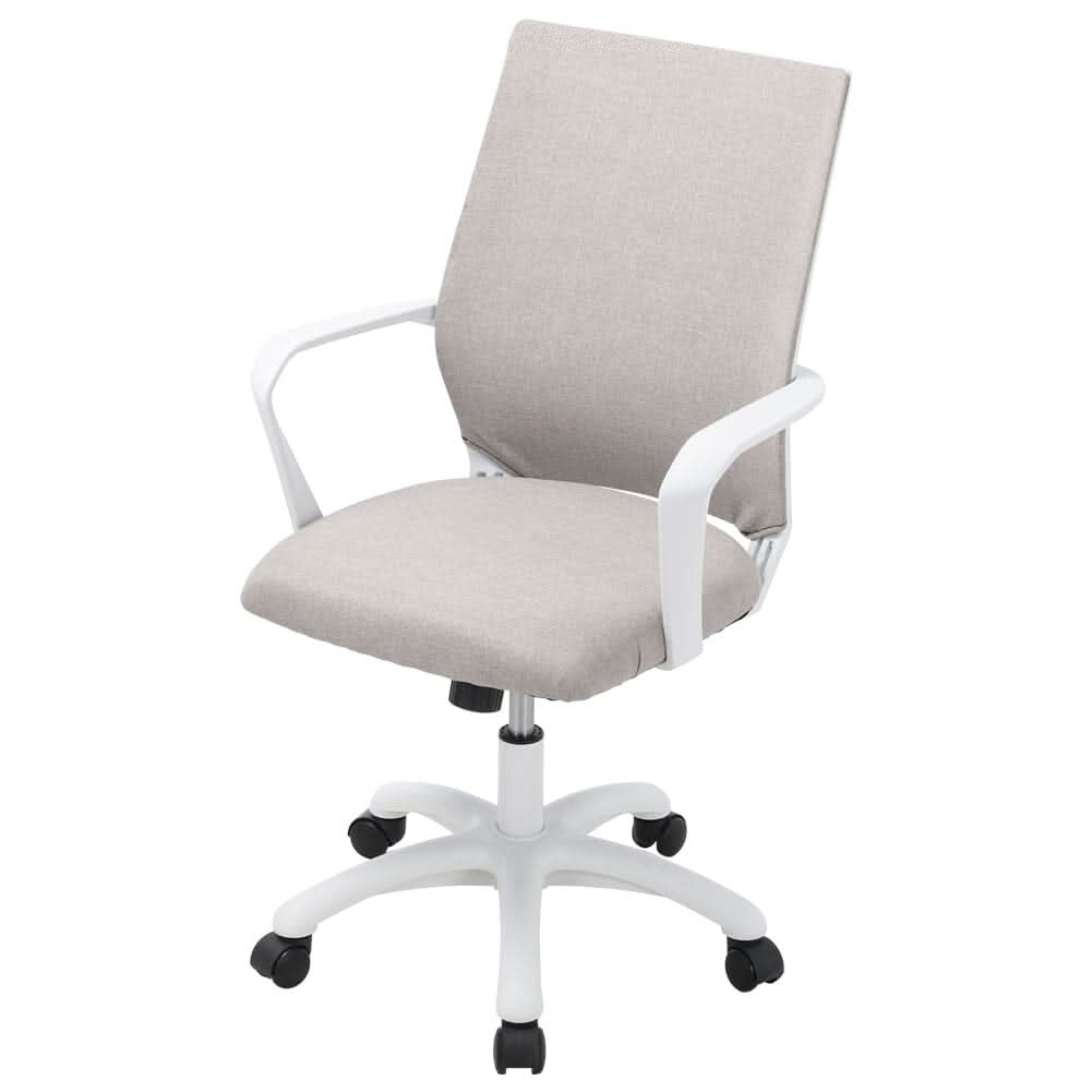 Khaki Fabric Swivel Chair Computer Ergonomic Office Chair