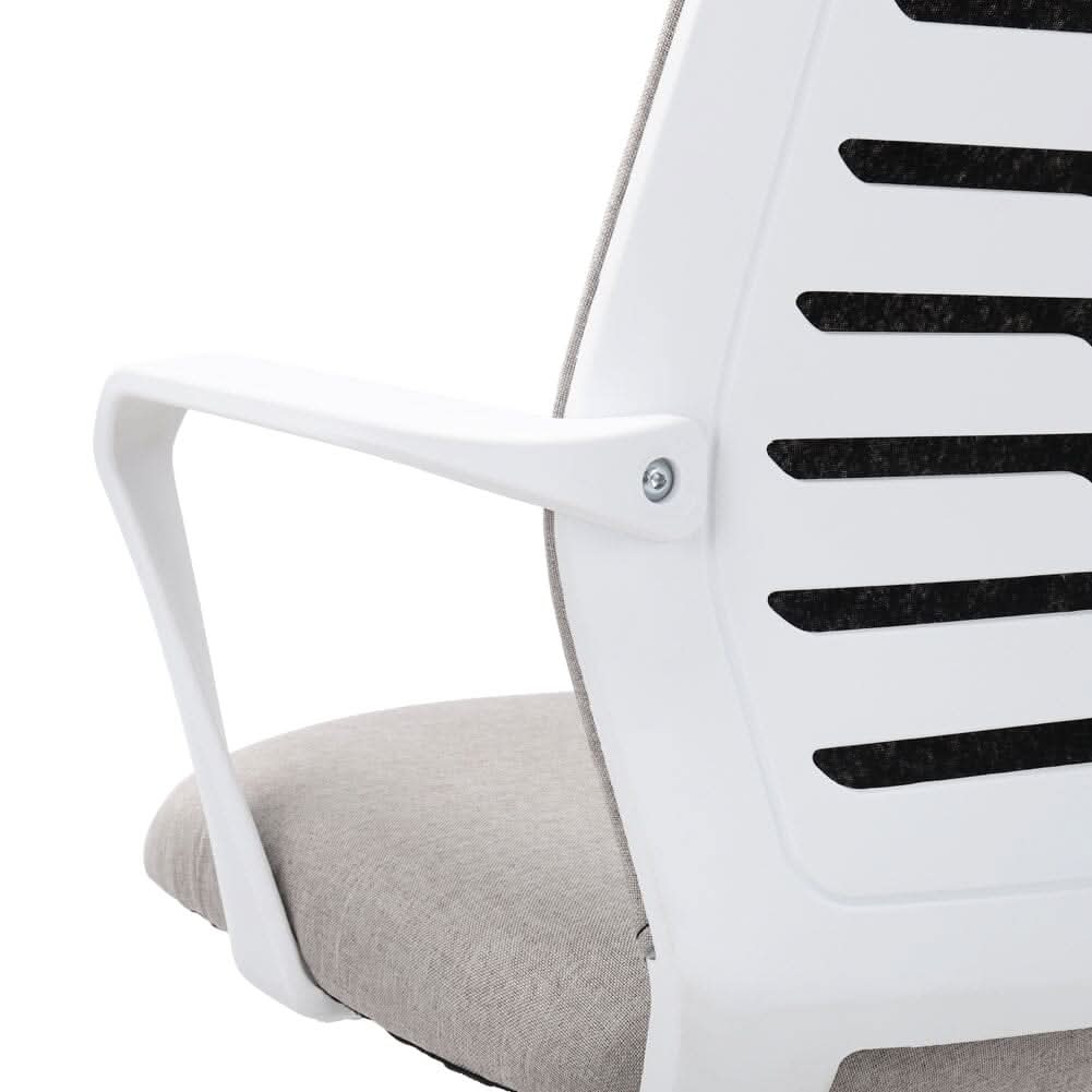 Khaki Fabric Swivel Chair Computer Ergonomic Office Chair