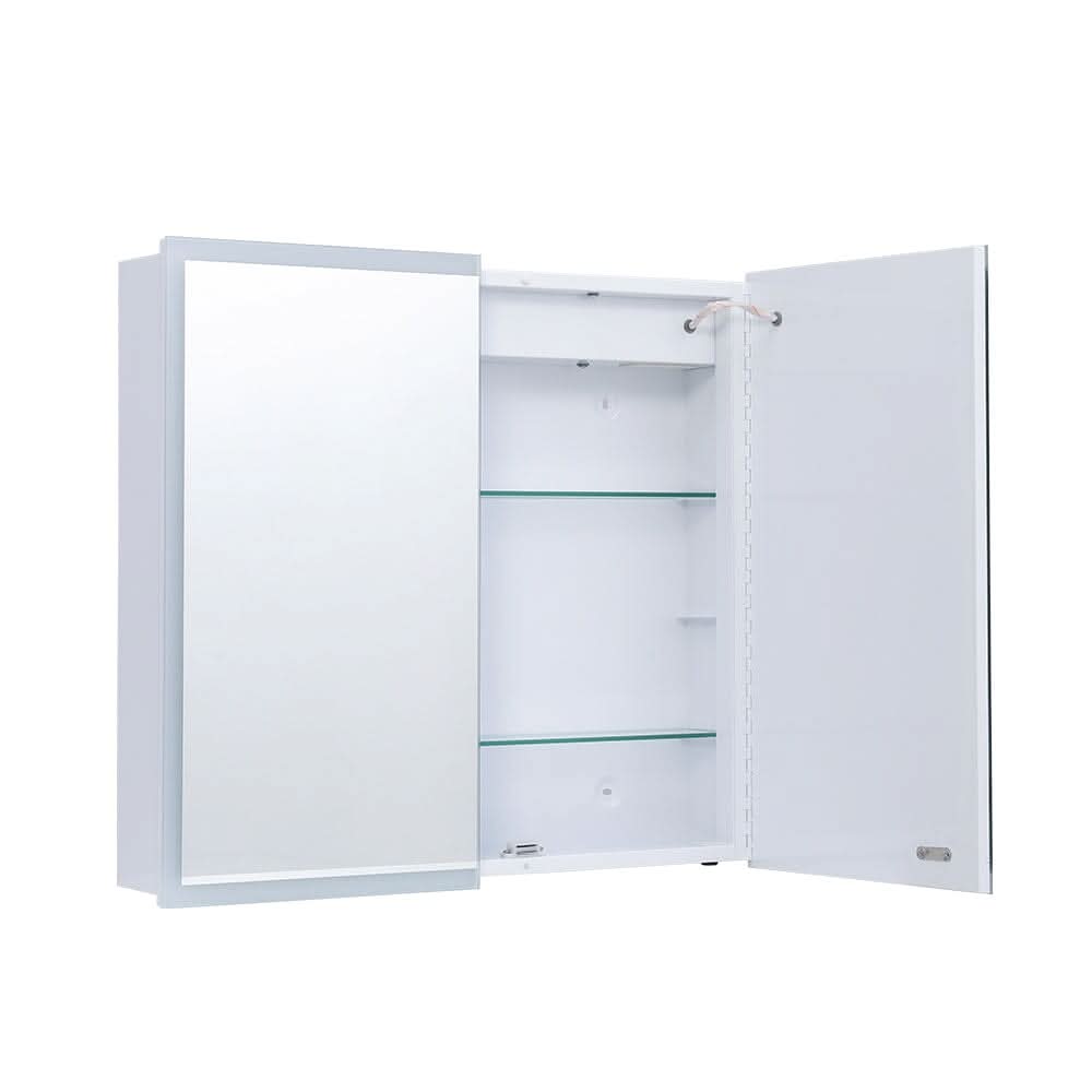 LED Double Door Mirror Cabinet Bathroom 650x600 mm