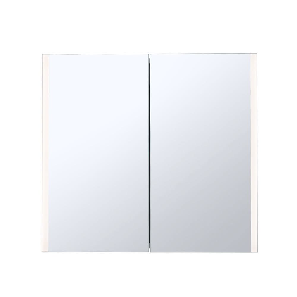 Bathroom Double Doors LED Mirror Cabinet with Smart Switch