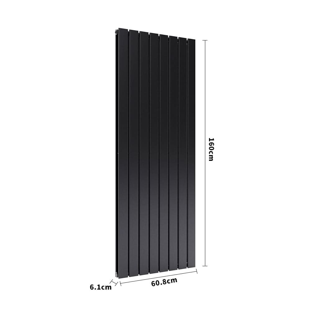 160cm H Smoke Grey Vertical Radiator with Double Panel