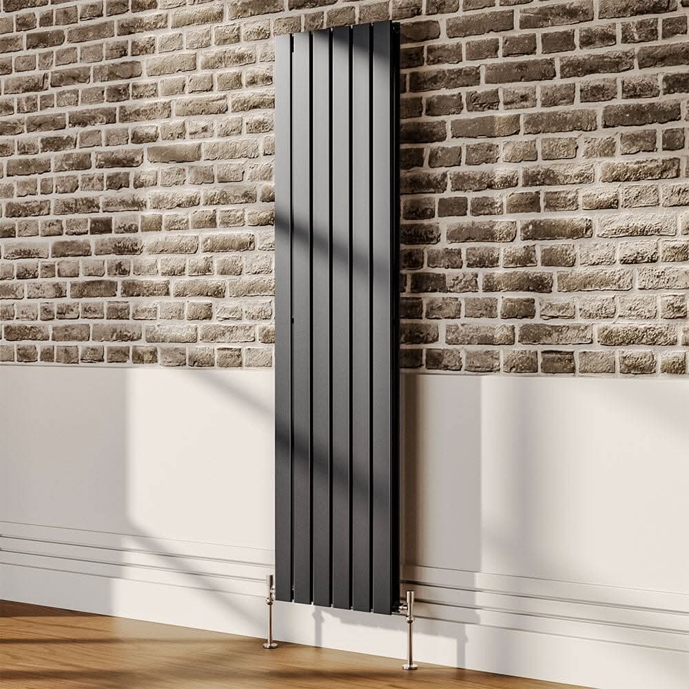 1800mm H Matt Anthracite Double Flat Panel Vertical Radiator