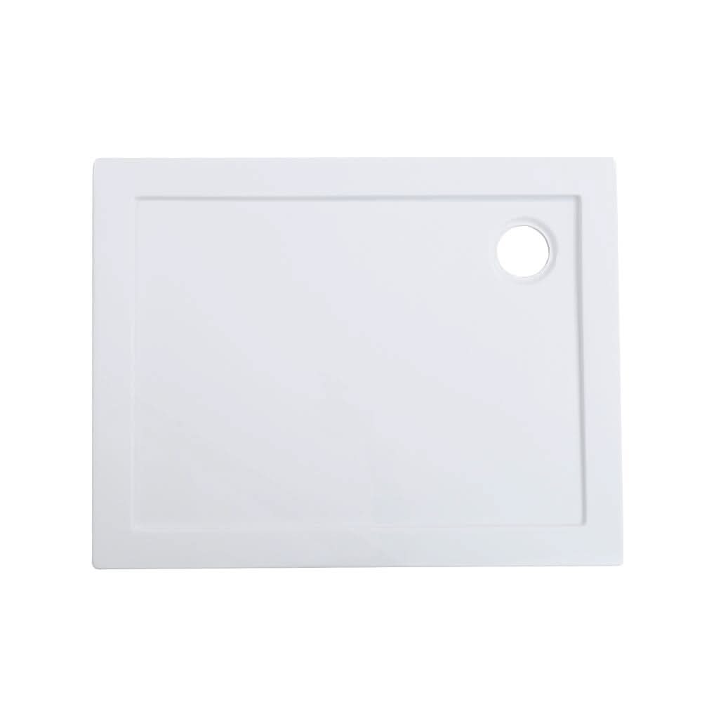 2ft/3ft White Acrylic Shower Tray with Drain