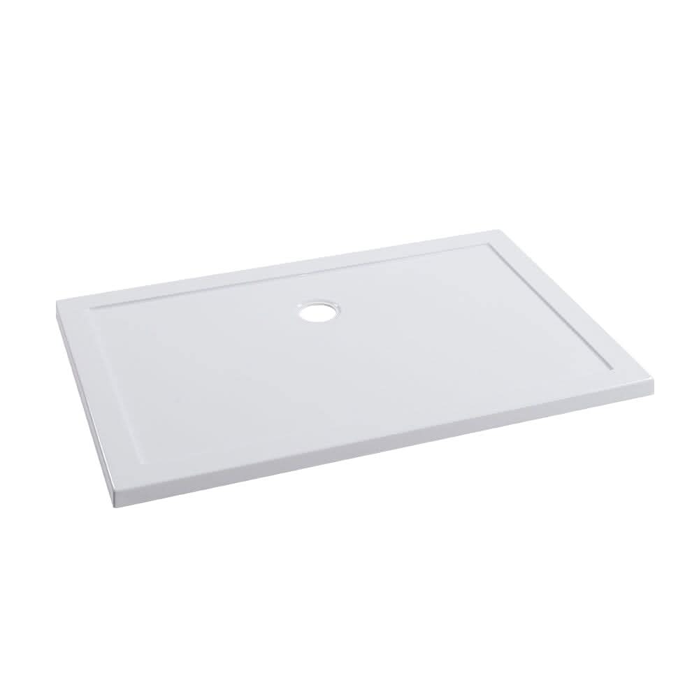 2ft/3ft White Acrylic Shower Tray with Drain