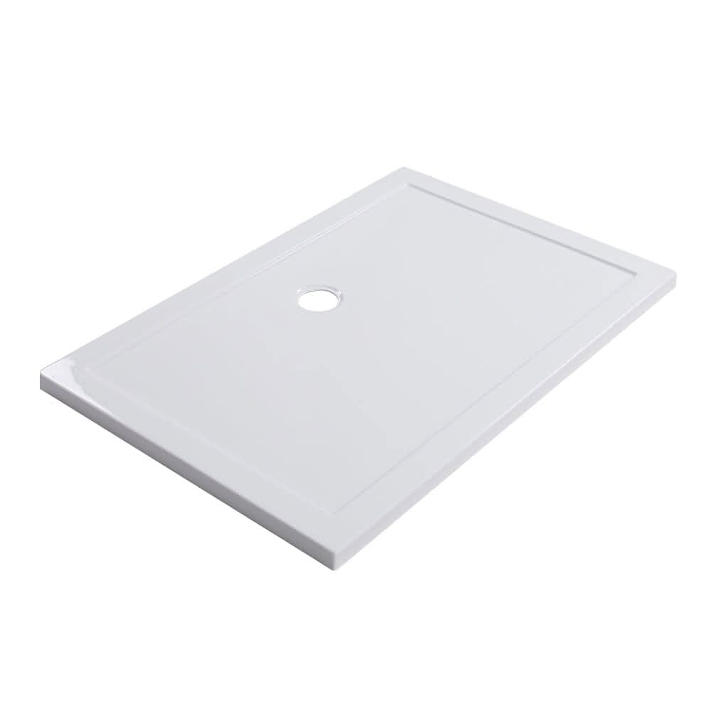2ft/3ft White Acrylic Shower Tray with Drain