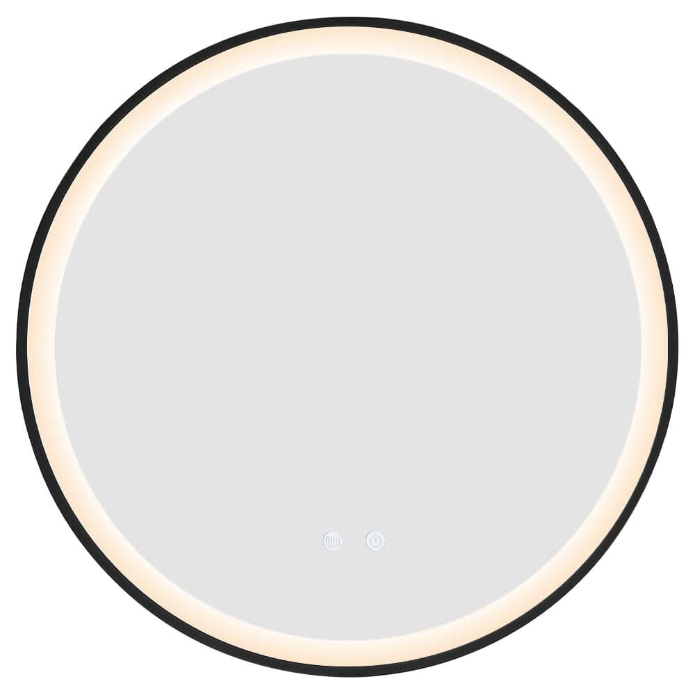 Round Metal Framed LED Wall Mirror