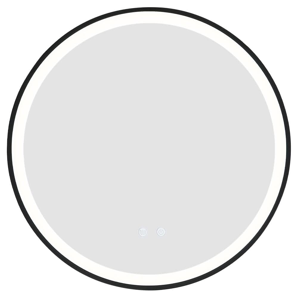 Round Metal Framed LED Wall Mirror