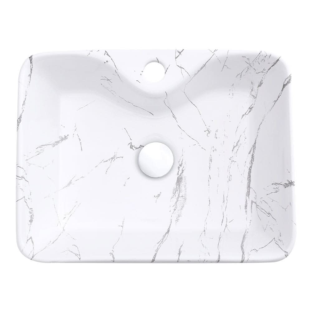 48cm W x 37cm D Rectangular Marble Vessle Sink