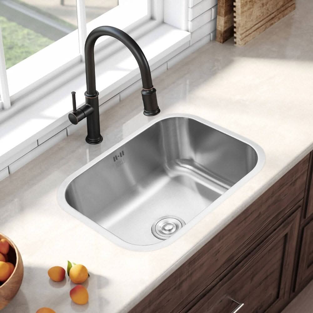 304 Stainless Steel Brushed Finish Square Stretch Sink