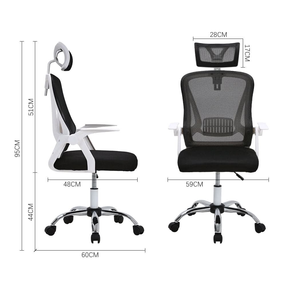 Executive High-Back Ergonomic Office Chair with Adjustable Headrest