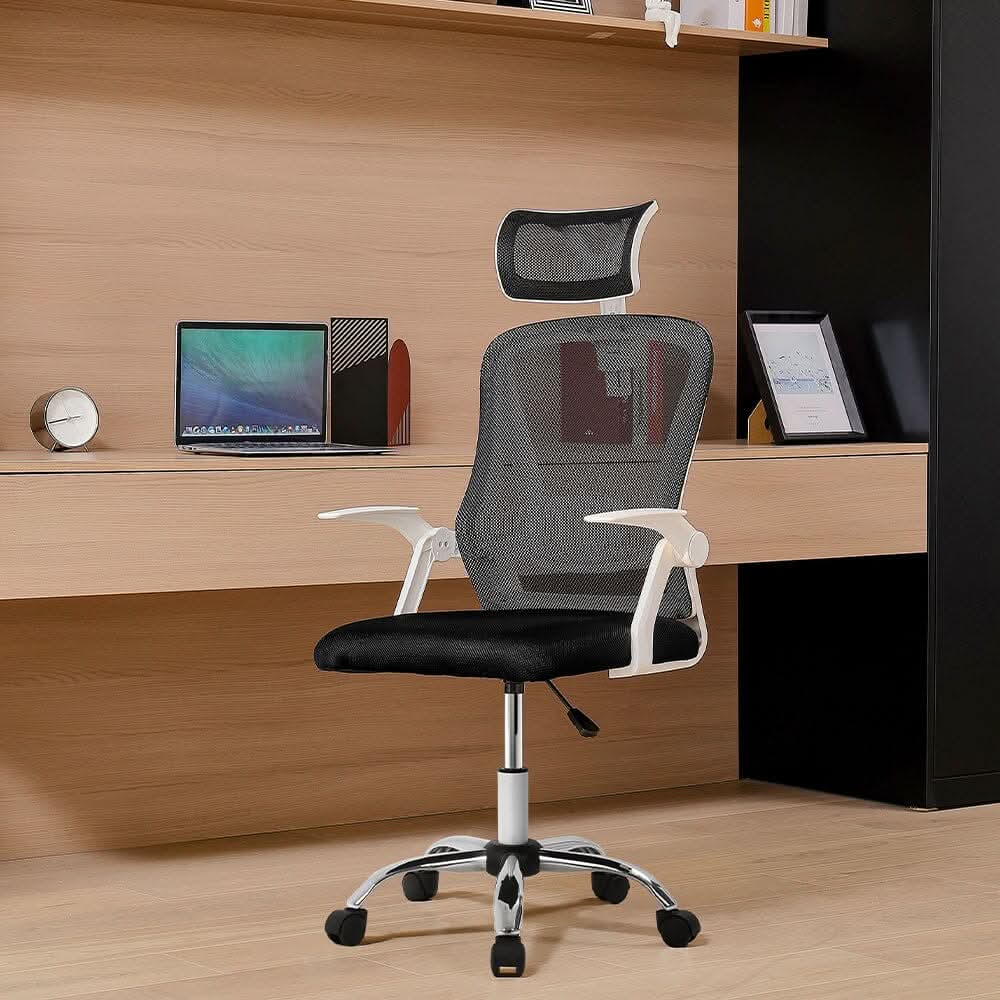 Executive High-Back Ergonomic Office Chair with Adjustable Headrest