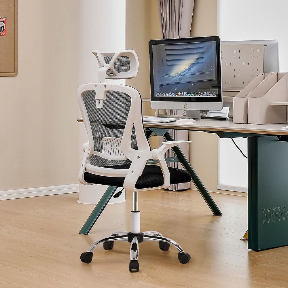 Executive High-Back Ergonomic Office Chair with Adjustable Headrest