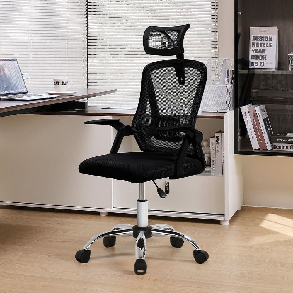 Executive High-Back Ergonomic Office Chair with Adjustable Headrest