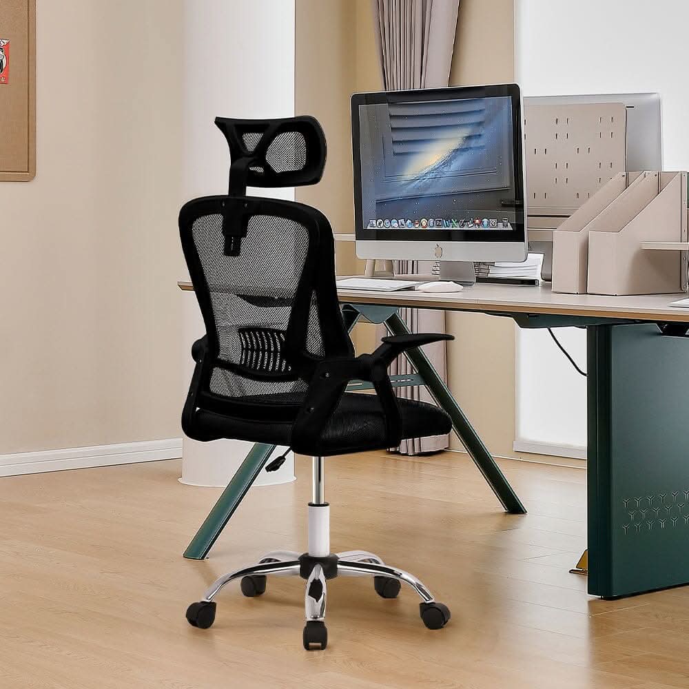 Executive High-Back Ergonomic Office Chair with Adjustable Headrest