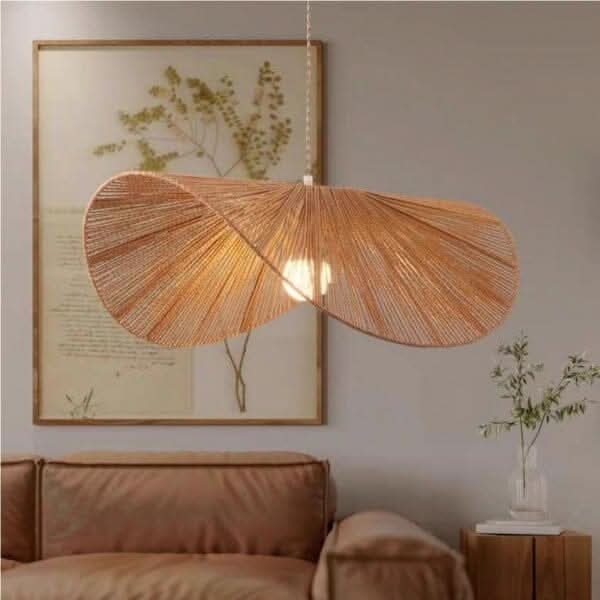 Lightsin Vintage Simple Creative Handwoven Hemp Rope Pendant Light Fixture