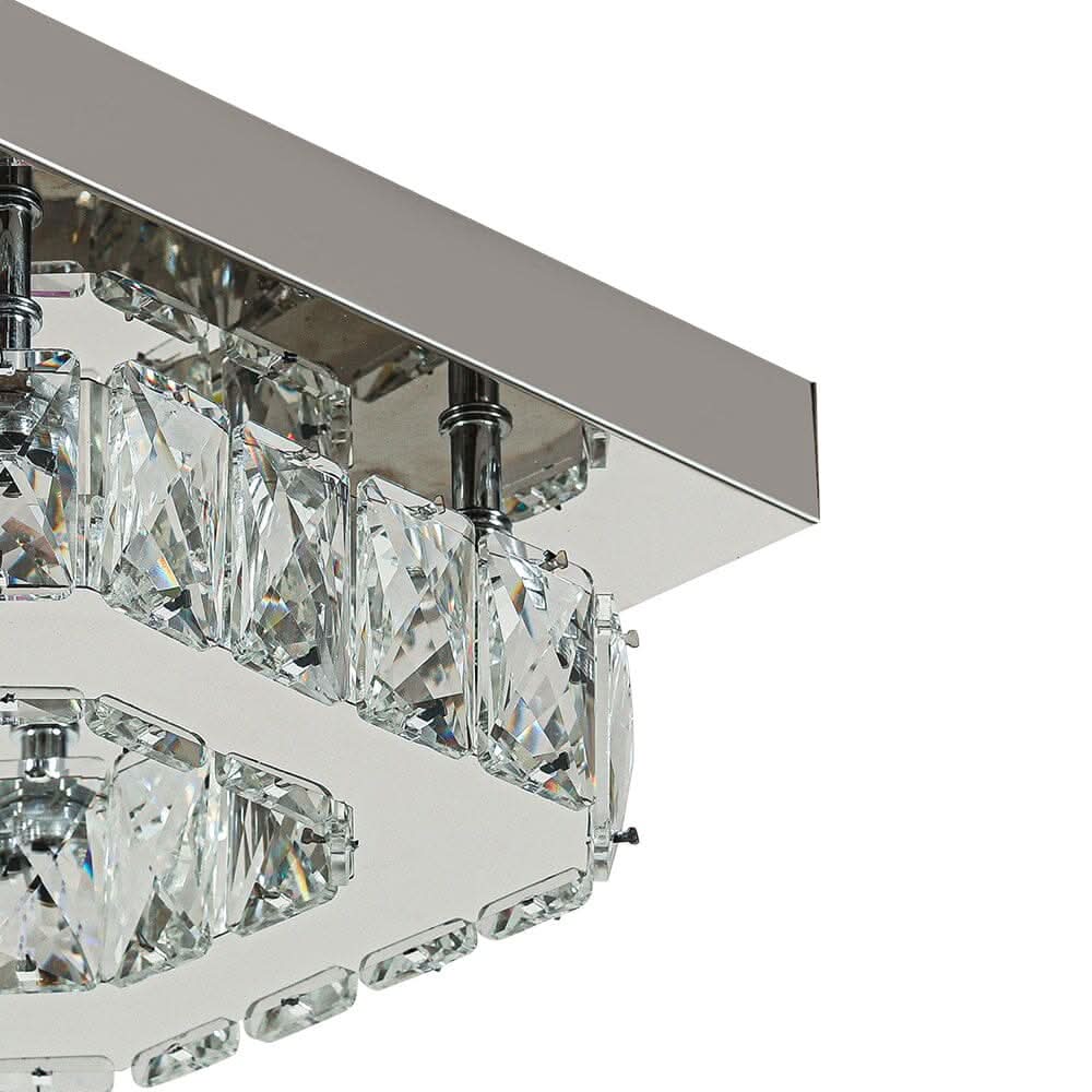20cm Modern Square Crystal Ceiling Light