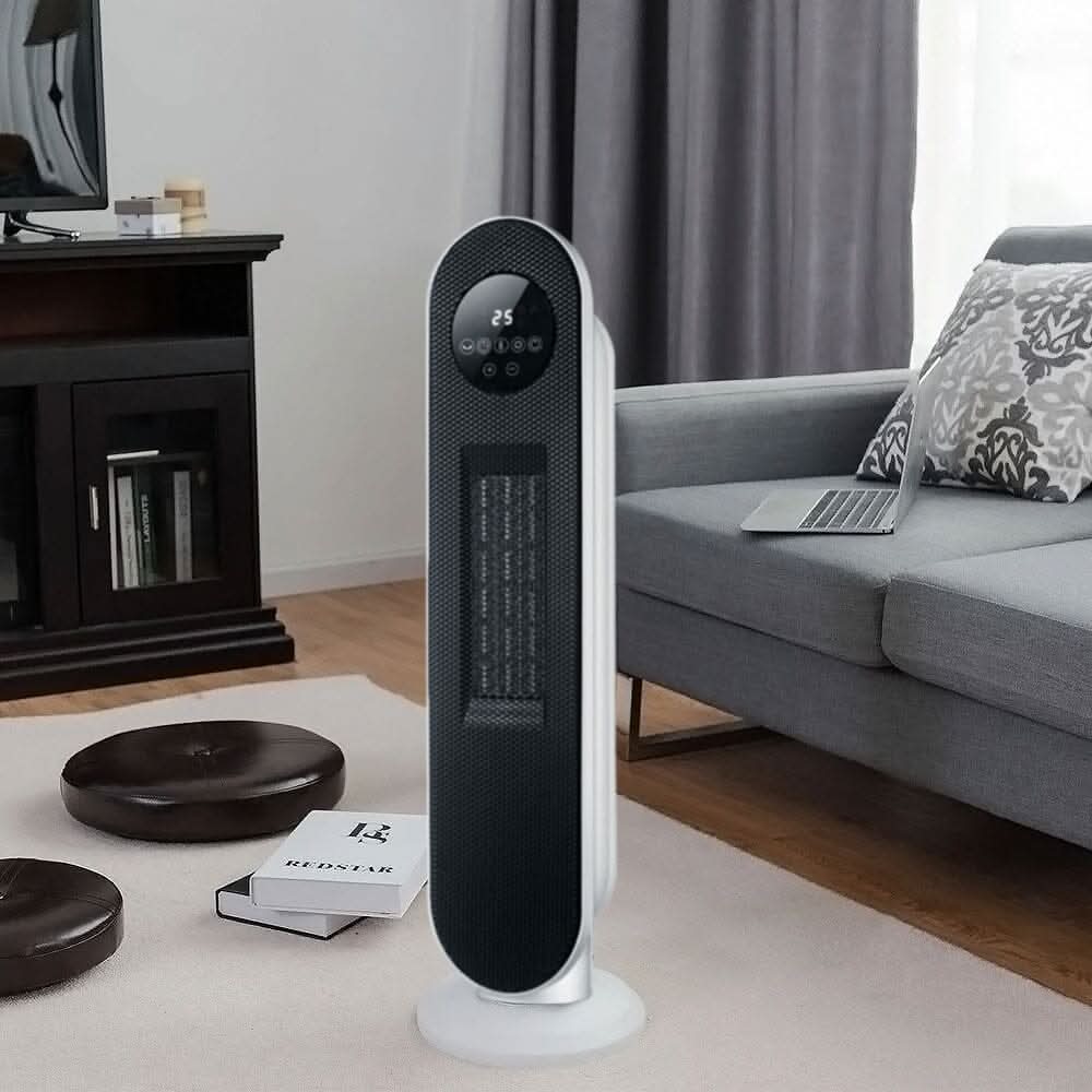 2ft H White Digital PTC Ceramic Heater with Remote Control
