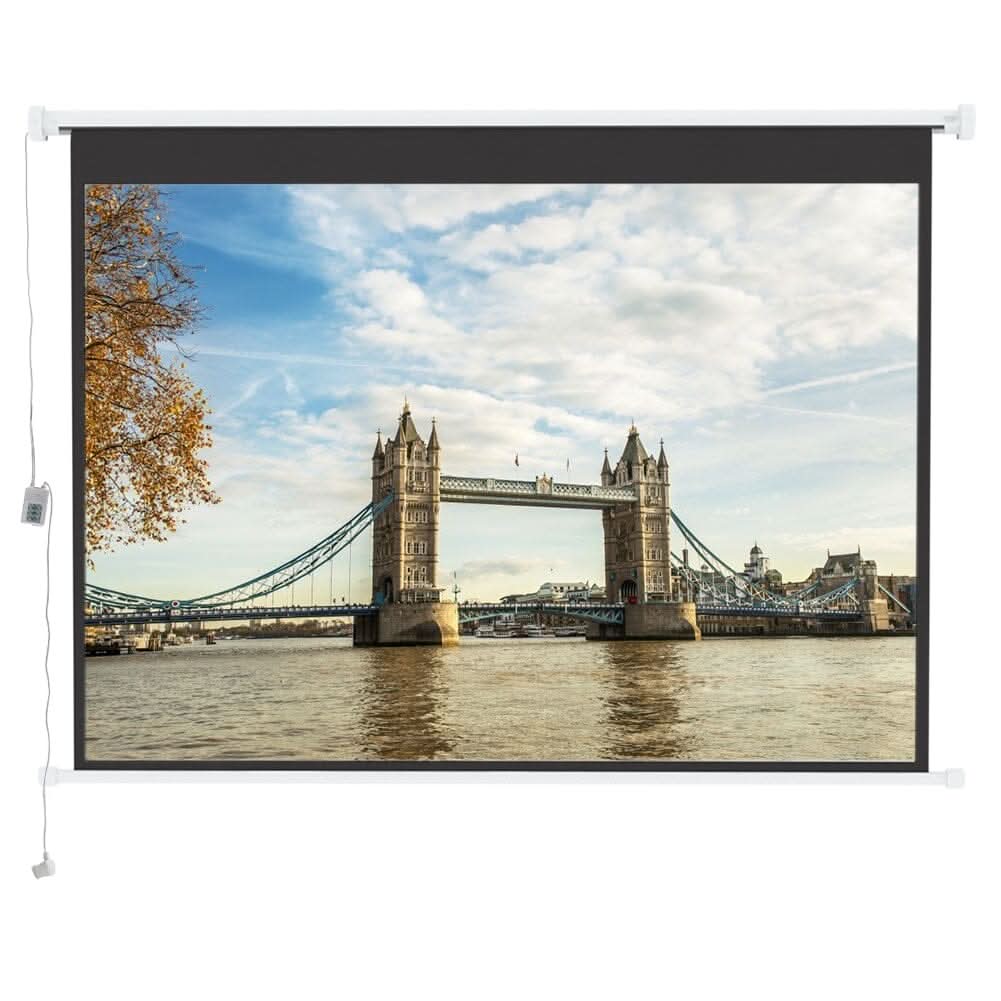 4:3 Wall Mount Electric Projector Screen for Home Theater Movie and Office