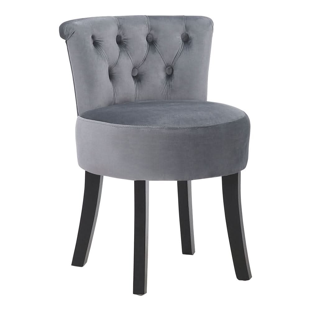 Modern Upholstered Buttoned Stool for Dressing Table