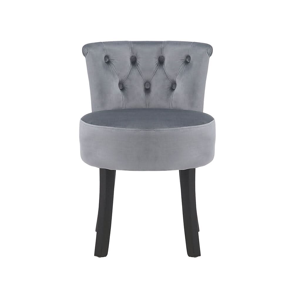 Modern Upholstered Buttoned Stool for Dressing Table